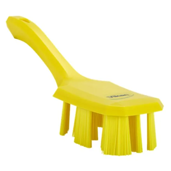 Vikan UST Håndbørste m/kort skaft, 260 mm, Stiv, Gul