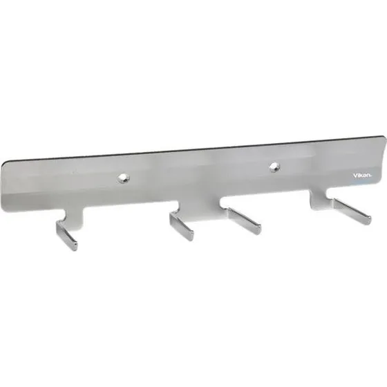 Vikan Vægophæng til 4 redskaber, 32x8x6,5cm, Grå/Rustfrit stål