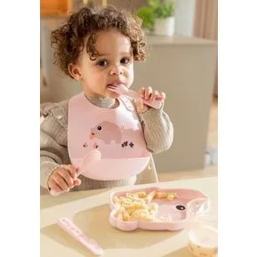 Done by Deer Stick & Stay silikonetallerken Pigee (Powder)