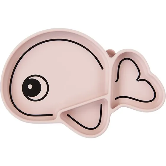 Done by Deer Wally Stick & Stay tallerken i silikone, blå