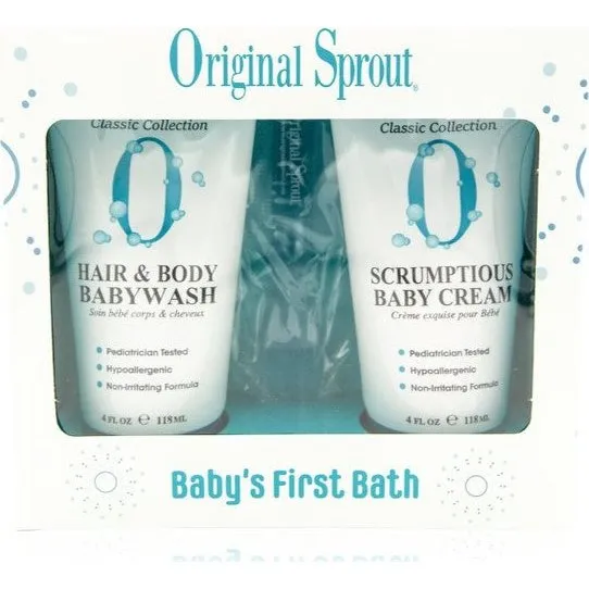 Original Sprout Baby's First Bath Sæt - Rensegel & Creme (2x118ml)