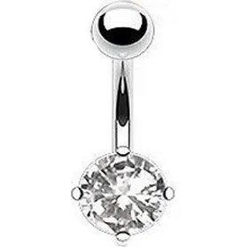 Diamantpiercing i kirurgisk stål med funklende sten