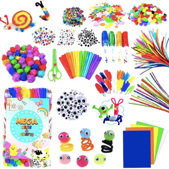 Mega Craft Kit - Kreativt hobby-sæt med piberensere og perler