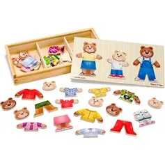 Melissa & Doug Bear Family Dress-Up Puzzle – 24 dele