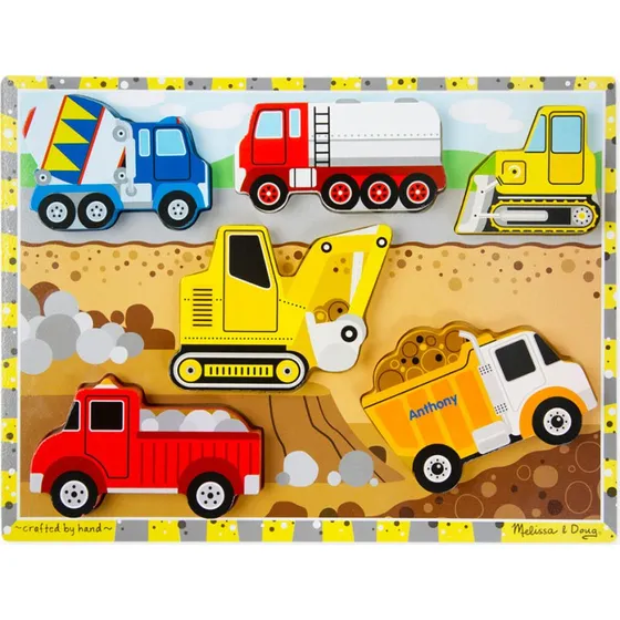 Melissa & Doug Konstruktion Chunky Puslespil - 6 dele