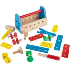 Melissa & Doug Take-Along Tool Kit – Træværktøjssæt, 24 dele