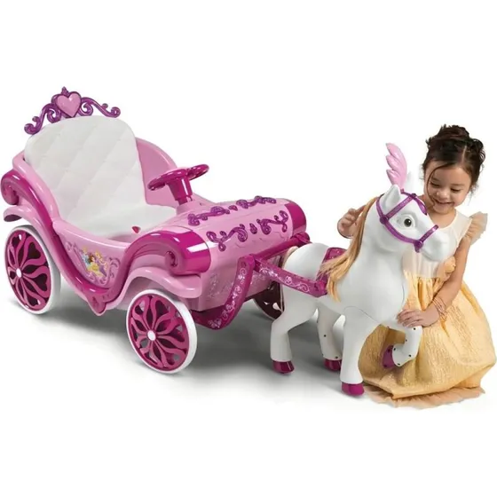 Huffy Disney Princess Elektrisk Karet med Hest - Pink 6V