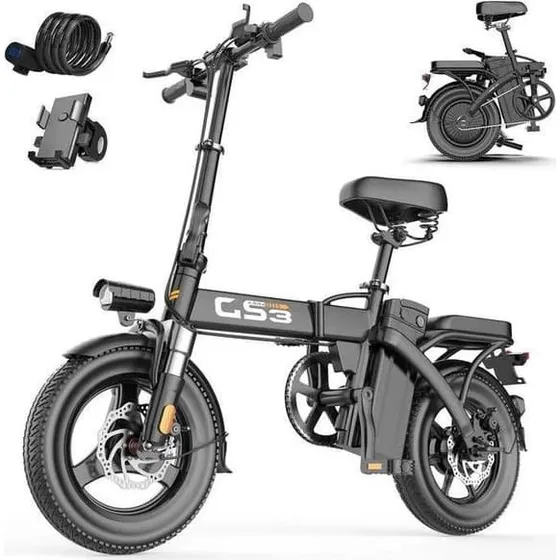 Toofly GS3 Elcykel til Voksne - 250W, 48V 15Ah, 14" Terrændæk