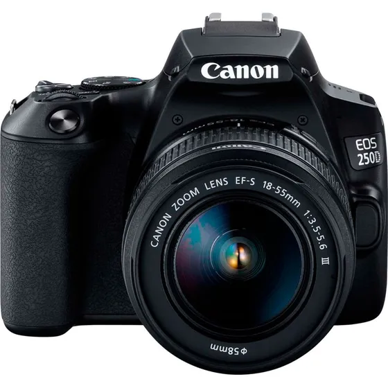 Canon EOS 250D 24,1MP SLR - sort m/ EF‑S 18‑55mm III