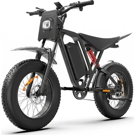 BLUVALL R700 Elektrisk Fatbike, 20”, 52V 25Ah, Sort