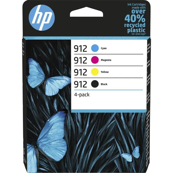 HP 912 Original CMYK Blækpatroner - 4-pak
