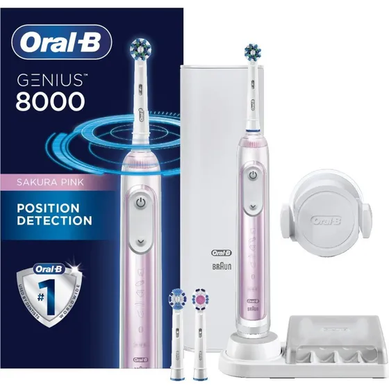 Oral-B Genius 8000 elektrisk tandbørste - Bluetooth, Sakura Pink