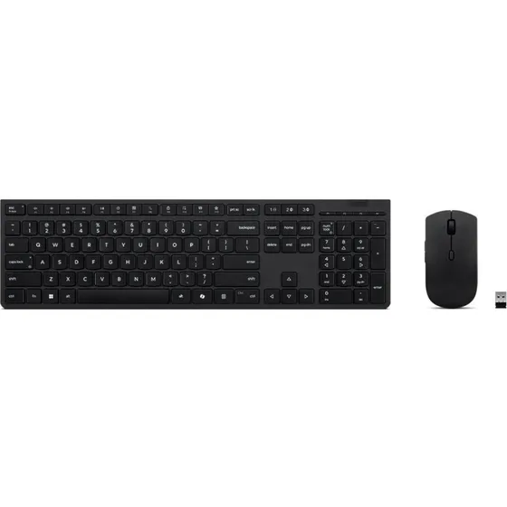 Lenovo 4X31R64328 Trådløst tastatur- og musesæt, sort, tysk