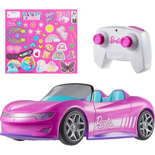 Hot Wheels Barbie RC Convertible Vehicle - Lyserød