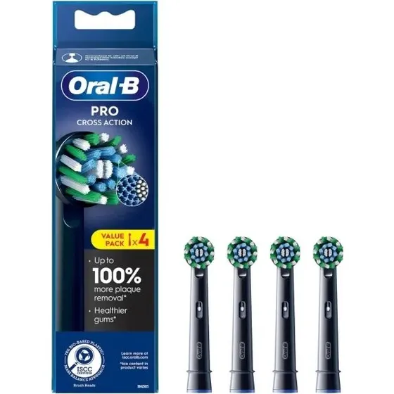 Oral-B CrossAction 4-pak sort (til Vitality Pro)