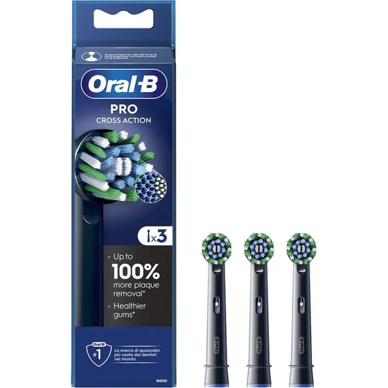 Oral-B Cross Action Børstehoveder Sort 3-pak