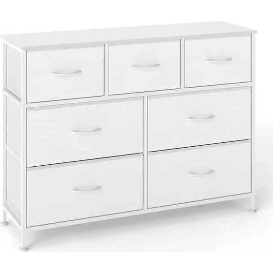 Kommode i hvid MDF - 30x98,8x73,7 cm