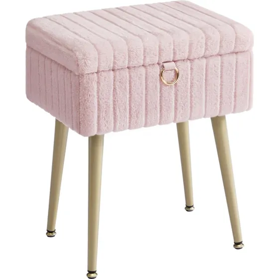 Puf til sminkebord, 30x40x50 cm, Pink