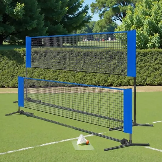 Badmintonnet 400x103 cm, Blå - Justerbar højde