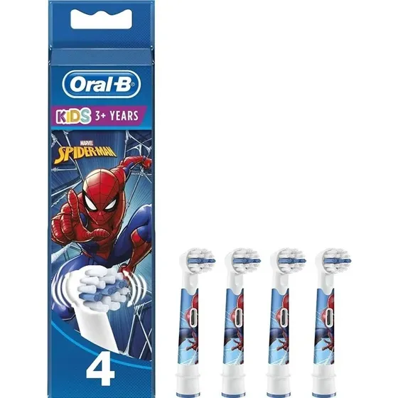 Oral-B Pro Kids 3+ Spiderman børstehoveder, 4 stk.