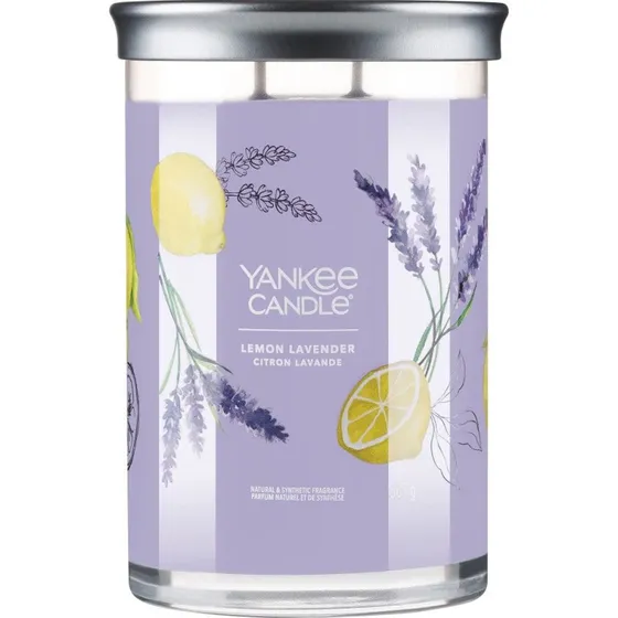 Yankee Candle Signature Glas Lys - Citron & Lavendel - 567 g