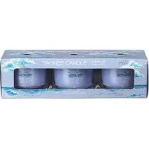 Yankee Candle Ocean Air glas votive stearinlys, 3x 37 g
