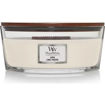 Woodwick Linned duftlys med trævæge, 453 g
