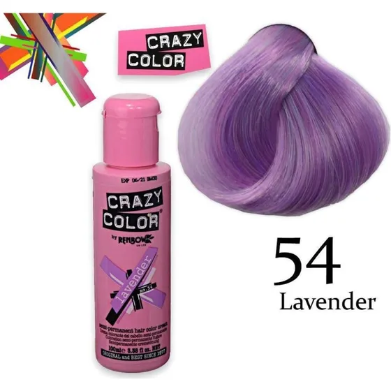Crazy Color Semi-Permanent Lavendel nr. 54, 100 ml