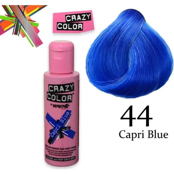 Crazy Color Semi-permanent Capri Blue nr. 44, 100 ml