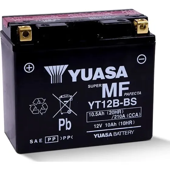 Yuasa YT12B-BS 12V 10Ah VRLA Motorcykelbatteri