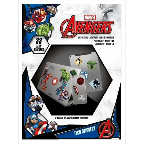 Marvel Avengers Tech Sticker Pack - 33 klistermærker