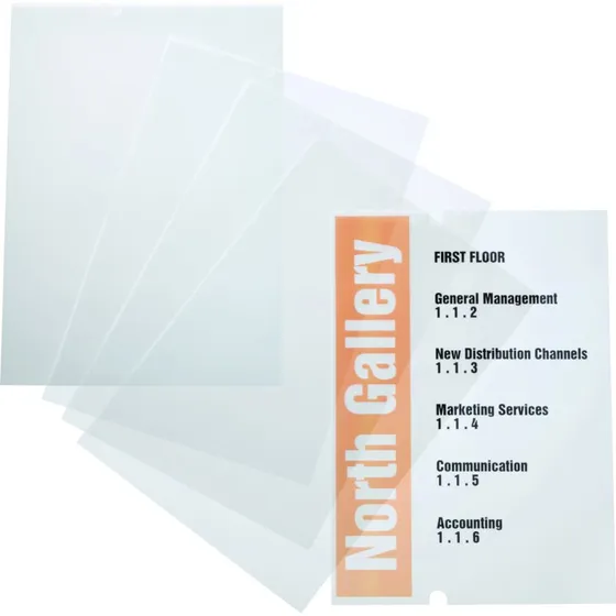 Durable Refill til Crystal Sign dørskilte, A4 transparent film