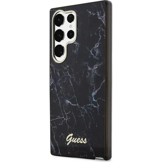 Guess GUHCS23LPCUMAK S23 Ultra Hardcase - Black Marble