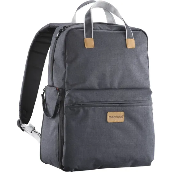 Mantona Urban Companion foto-rygsæk & taske 2-i-1, anthracite 450 mm