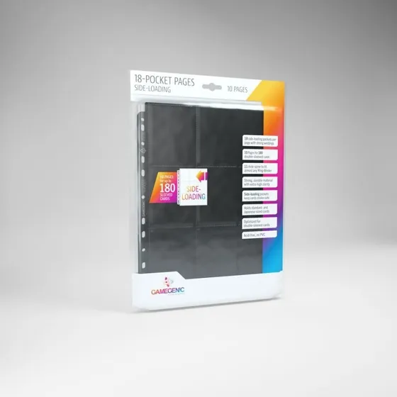 GameGenic 18-Pocket Pages - 10 stk - Sort