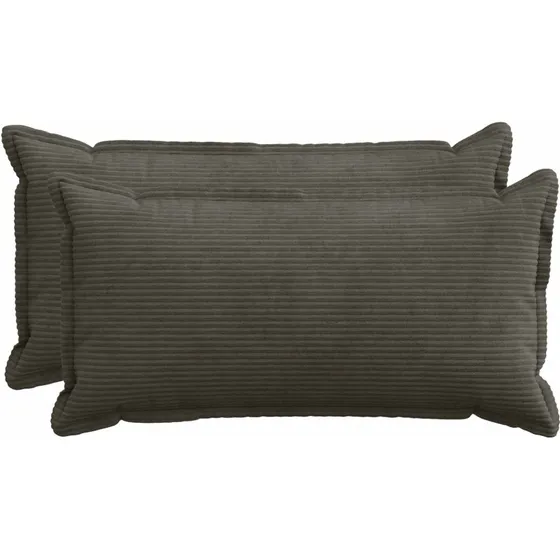 vidaXL HOUTEN Pudebetræk 2 stk. Antracit 40x70 cm Cordfløjl