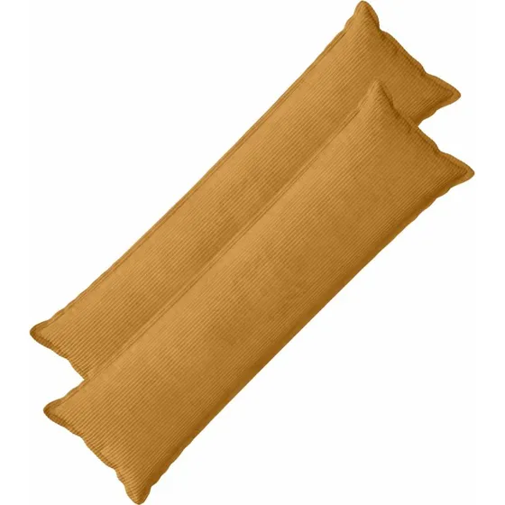 vidaXL HOUTEN Pudebetræk 2 stk. Gul Cordfløjl 40 x 145 cm