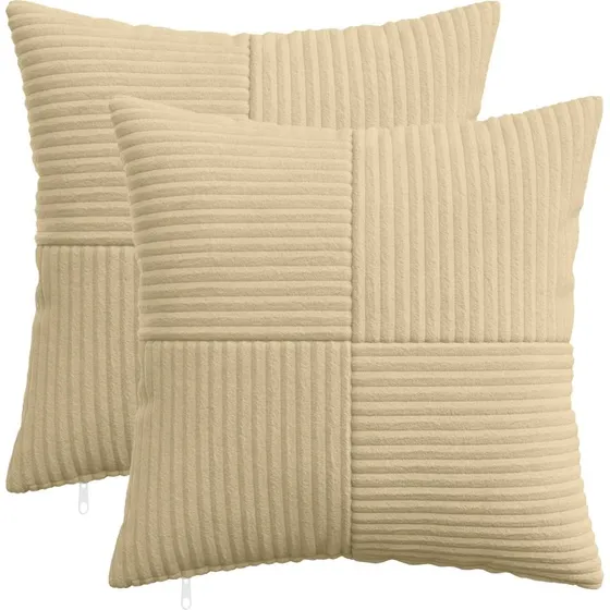 vidaXL ALMELO Pudebetræk 2 stk. Grågrøn Cordfløjl 30x30 cm