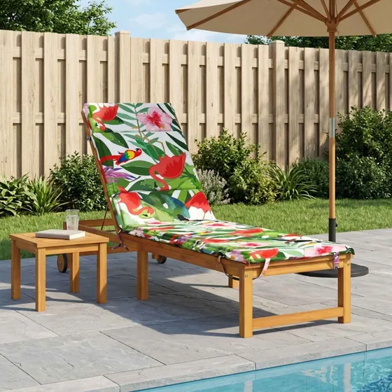 vidaXL Solsengpude GEMERT 200x50x3 cm Flerfarvet Tropisk