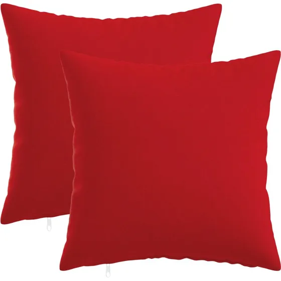 vidaXL HEERLEN Pudebetræk 2 stk. Rød 35 x 35 cm