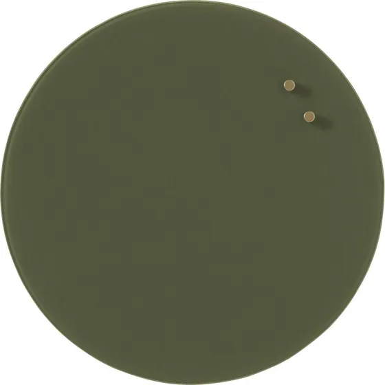 Cirkel 35 cm. Mørkegrøn Magnetisk glastavle