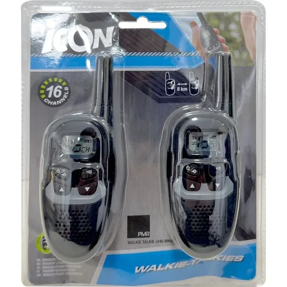 ICON Walkie Talkies PMR - 16 kanaler og 8 km rækkevidde