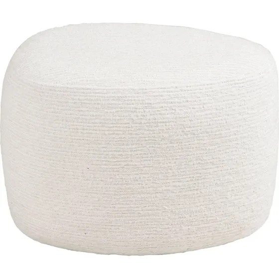 House Nordic Hilo Puf - Off-White Chenille - 55x40x39 cm