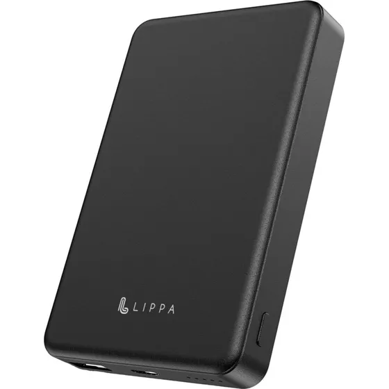 Lippa 10.000 mAh MagSafe Powerbank 22,5W, Sort