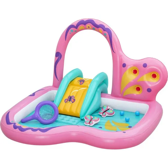 Bestway Butterfly Wonder Sommerfuglelegeland med rutsjebane, 1,8m