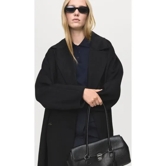 Mango Classic Coat - sort