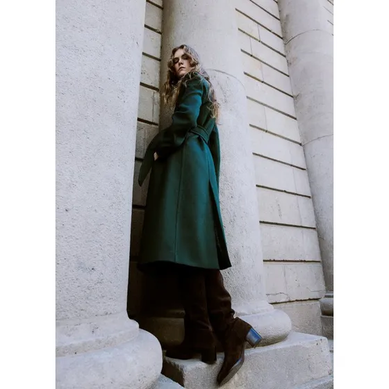 Mango Classic Coat – grøn