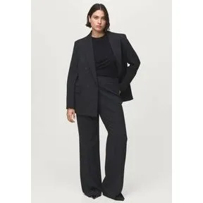 Mango nålestribede habitbukser, mørkegrå