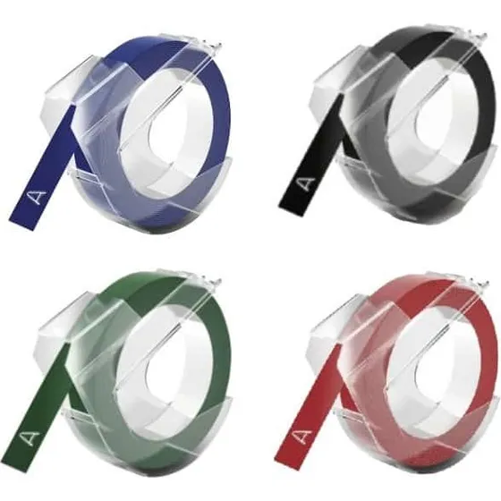 Dymo 3D Tape Kompatibel 9mm x 3m - 4 stk. Farvepakke S0898130