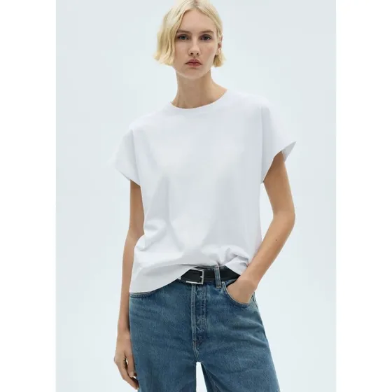 Bomulds T-shirt kort ærme, rund hals – 100% bomuld